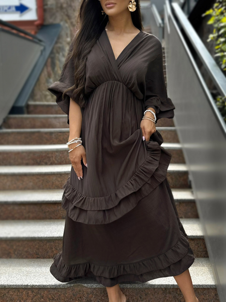 KLEID VERONIKA DUNKELBRAUN