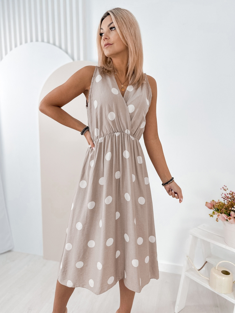 DRESS JACKIE DARK BEIGE
