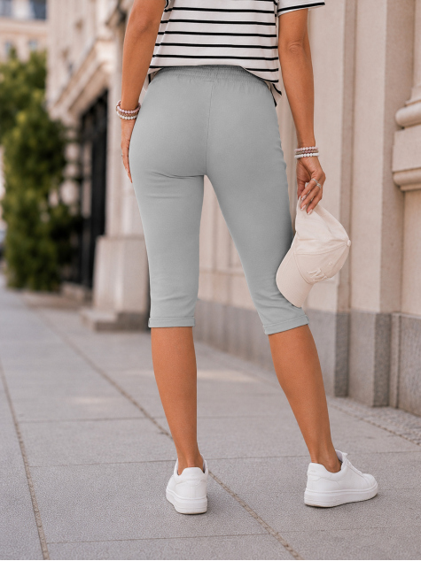 PANTALONI SCURTI REGINA GRI