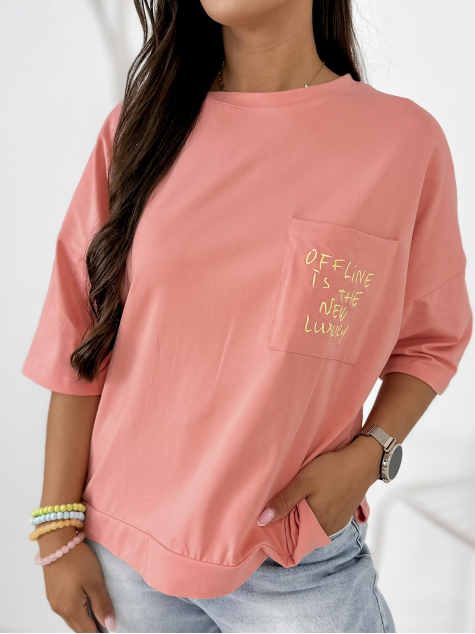 BLUSE ELSTE KORALOWA