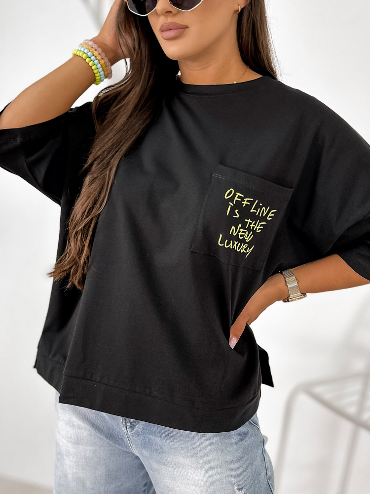 BLUSE ELSTE SCHWARZ