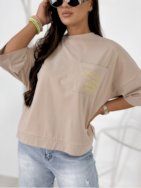 BLOUSE ELSTE BEIGE FONCÉ