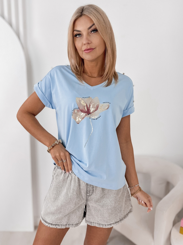 BLOUSE MOTION BLEUE