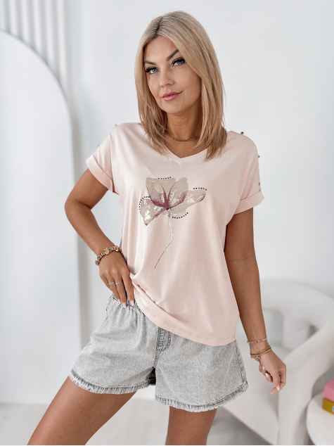 BLOUSE MOTION ROSE POUDRE
