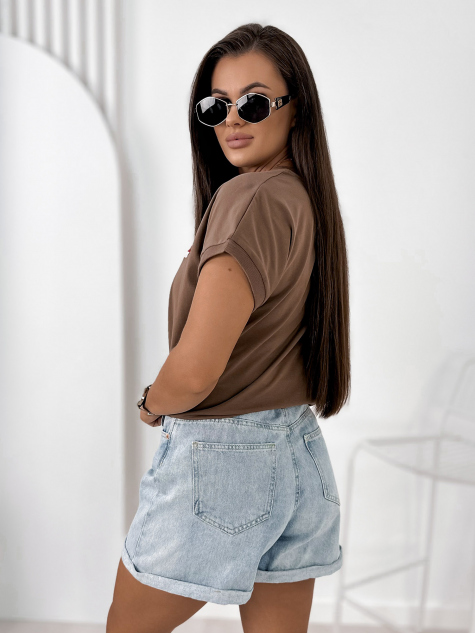 BLOUSE DOMESTIQ BRUN