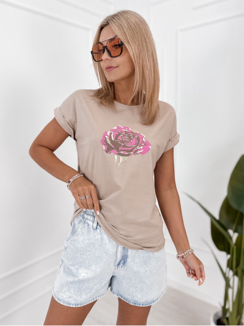 BLUSE BEKET DUNKELBEIGE