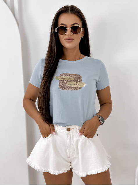 BLUSE BLAUER BADEMANTEL