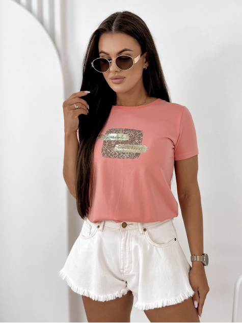 BLUSE KORALLENFARBENER...