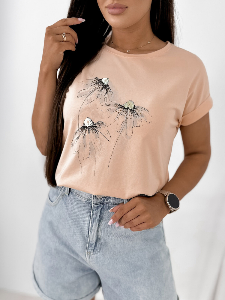 BLUSE ROWLINS PFIRSICHFARBENE