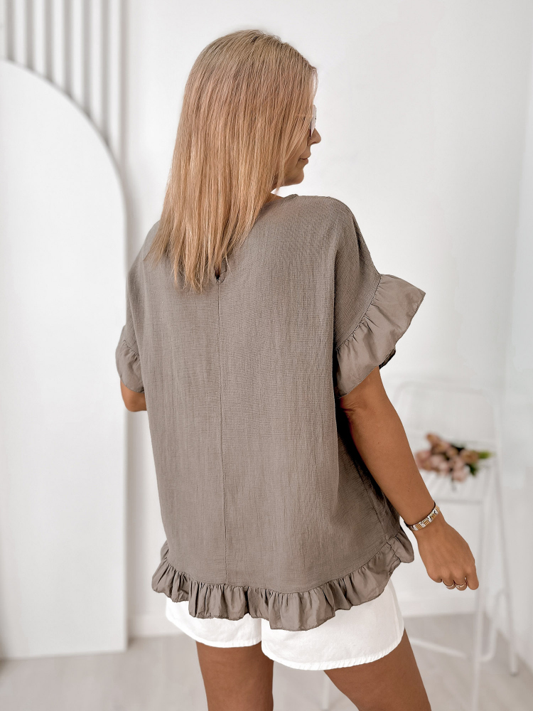 BLOUSE TANSO BEIGE FONCÉ