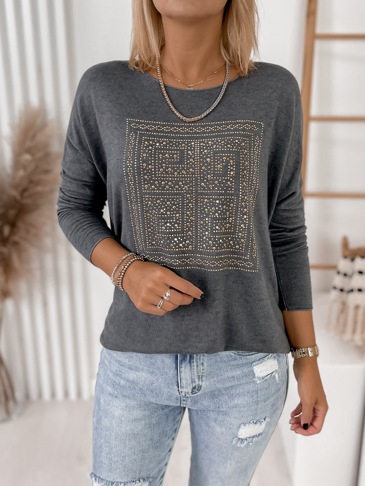 BLUZA ELBA GRI INCHIS