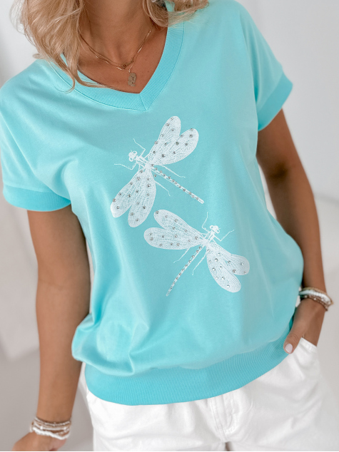 BLUSE GENET MINTFARBENE