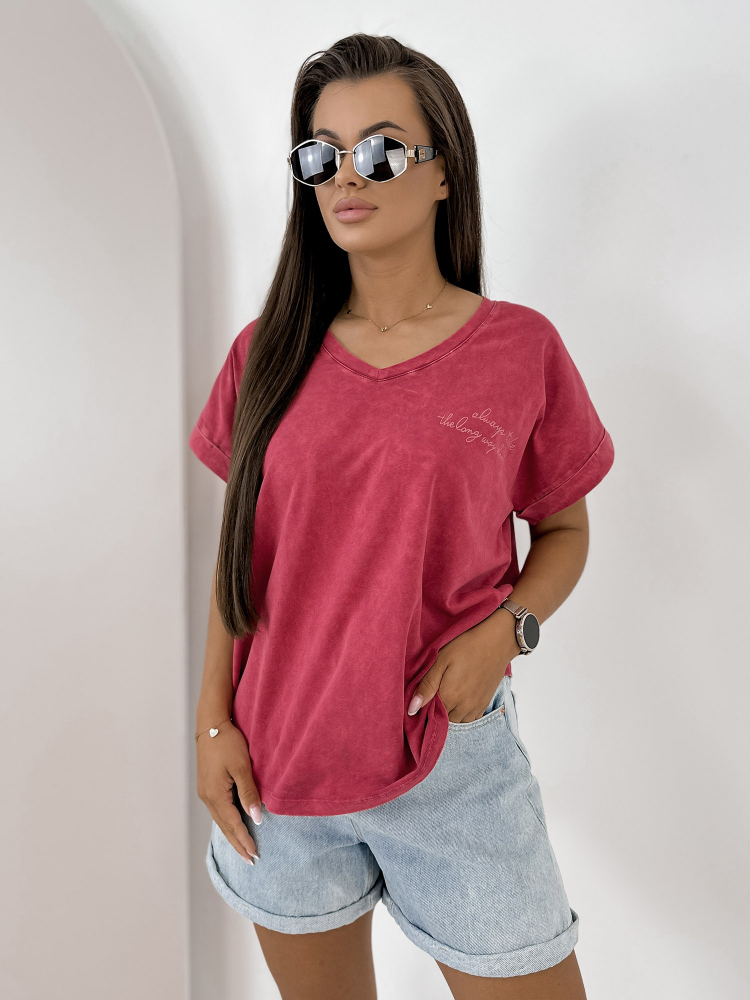 BLOUSE DERAN FRAMBOISE