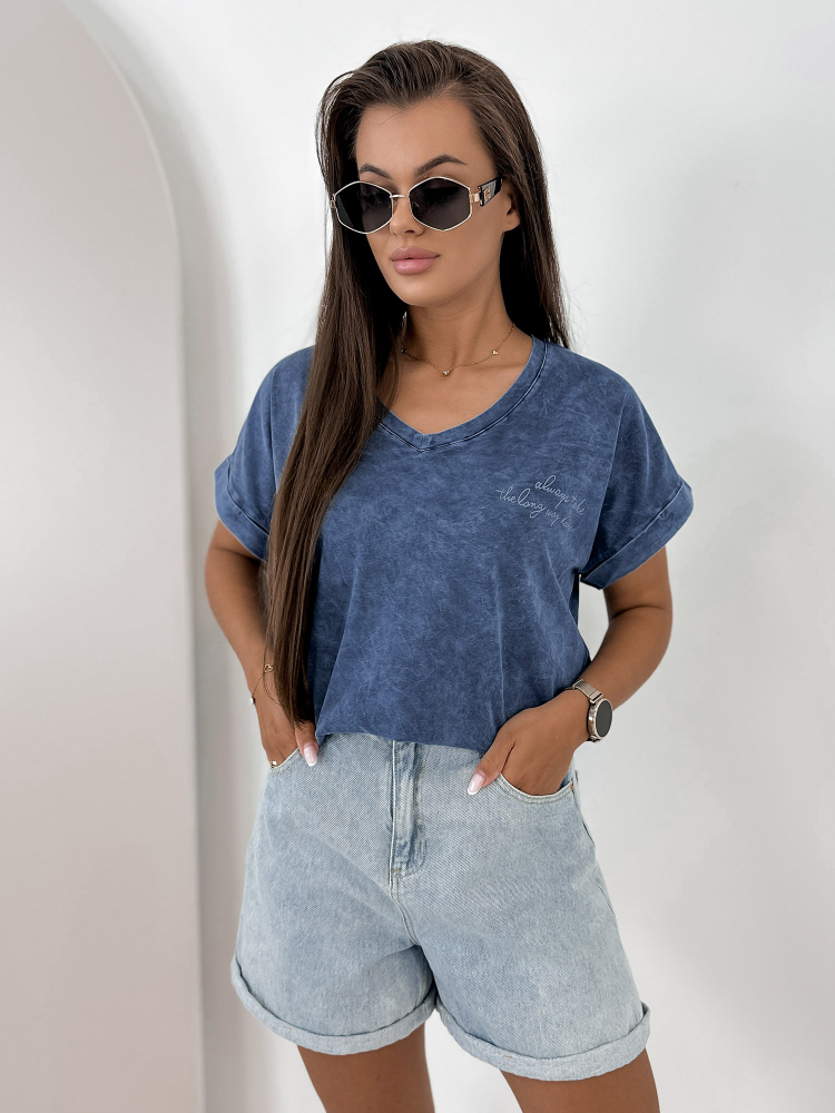 BLUSE DERAN GRANATOWA