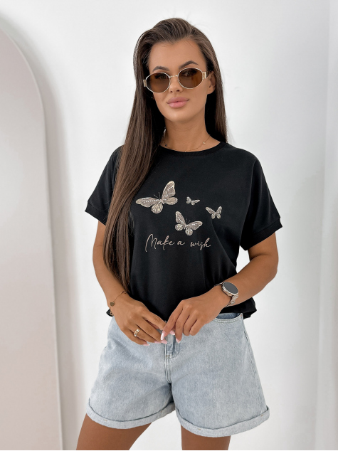 BLOUSE SETINE NOIR