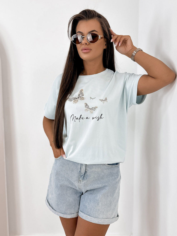 BLUSE SETINE BLAU