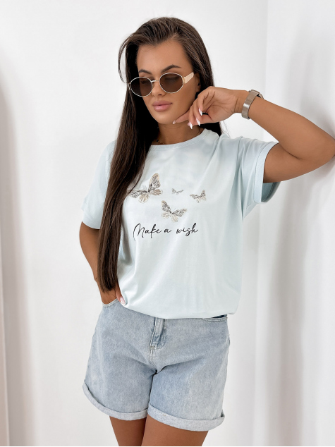 BLUSE SETINE BLAU