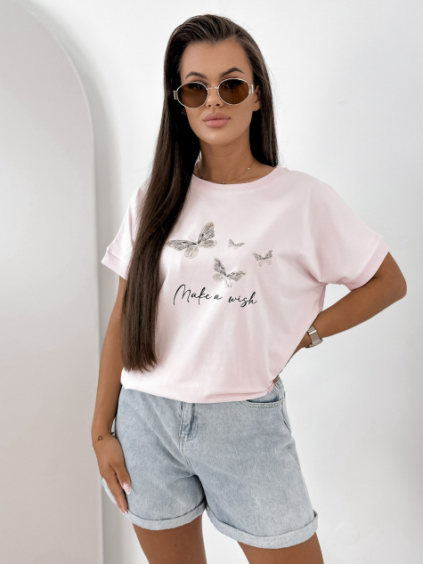 BLUZA SETINE ROZ PUDRAT