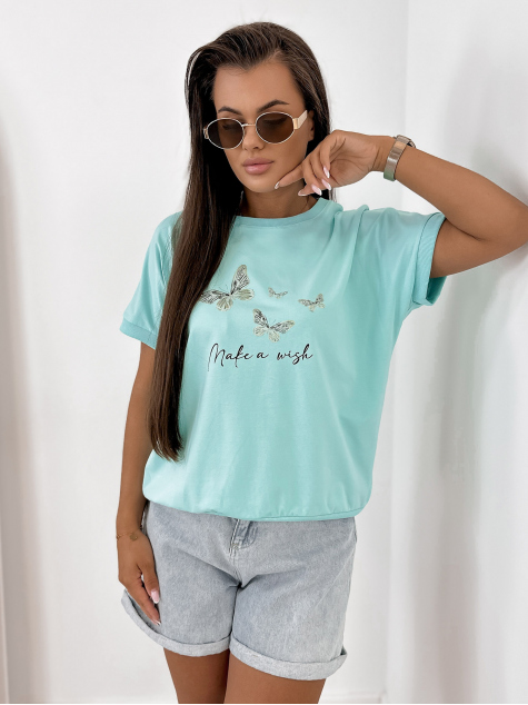 BLOUSE SETINE MINT