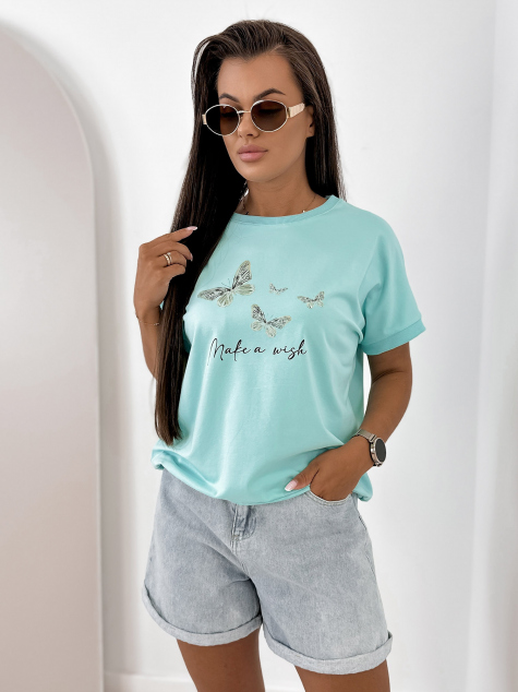 BLOUSE SETINE MINT