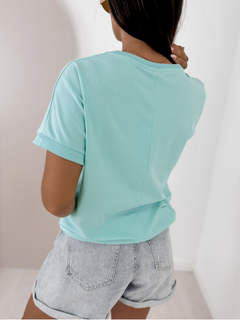 BLUSE SETINE MINTFARBENE