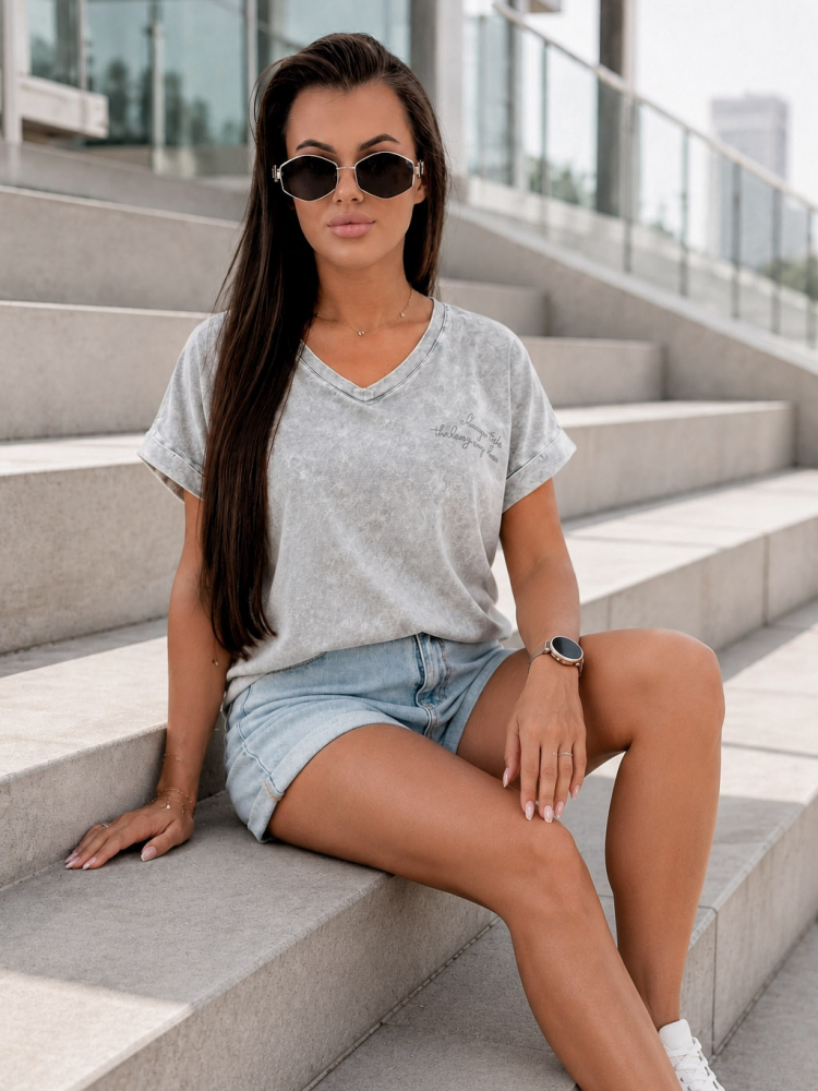 BLOUSE DERAN GRIS