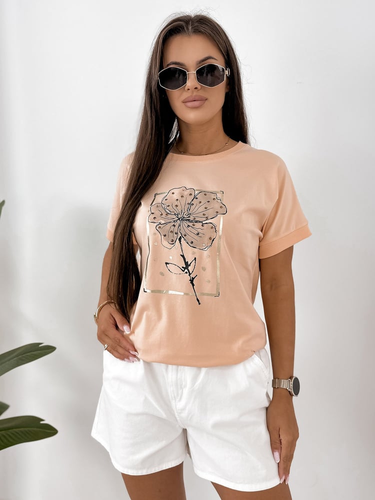 BLUSE SEGANTI PFIRSICHFARBENE