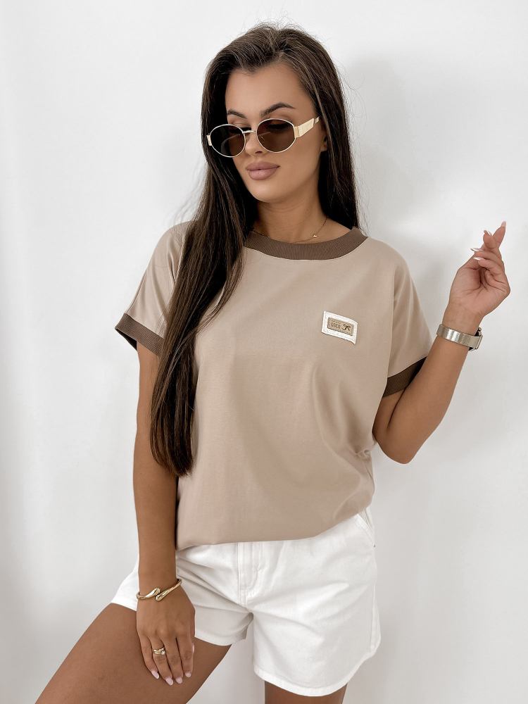 BLOUSE ENSOR BEIGE FONCÉ