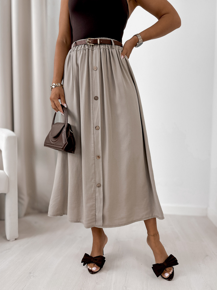 JUPE SCARLA BEIGE FONCÉ
