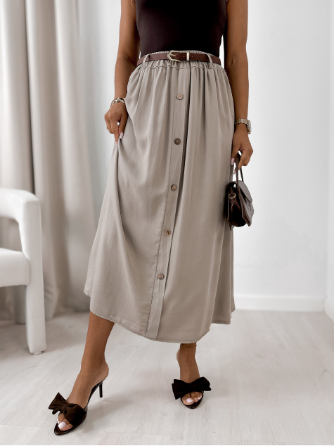 JUPE SCARLA BEIGE FONCÉ