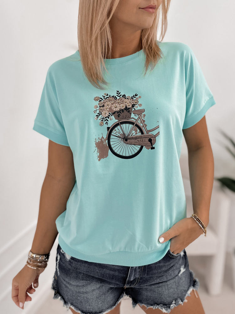 BLUSE VUELTA MINTFARBENE