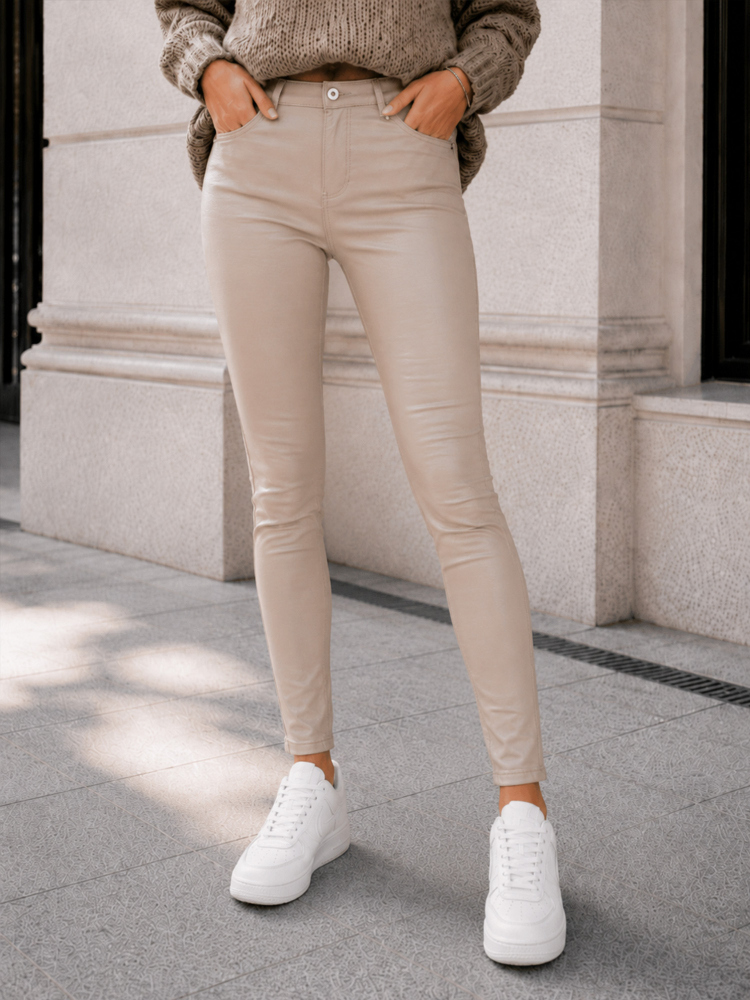 PANTS LEATHER SMOOTH WITH...
