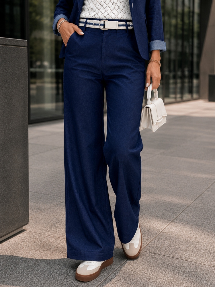 PANTALONI JAMINNA ALBASTRU INCHIS
