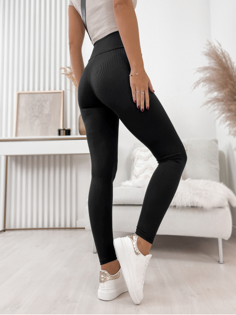 LEGGING CÔTELÉ PRIVER  NOIR