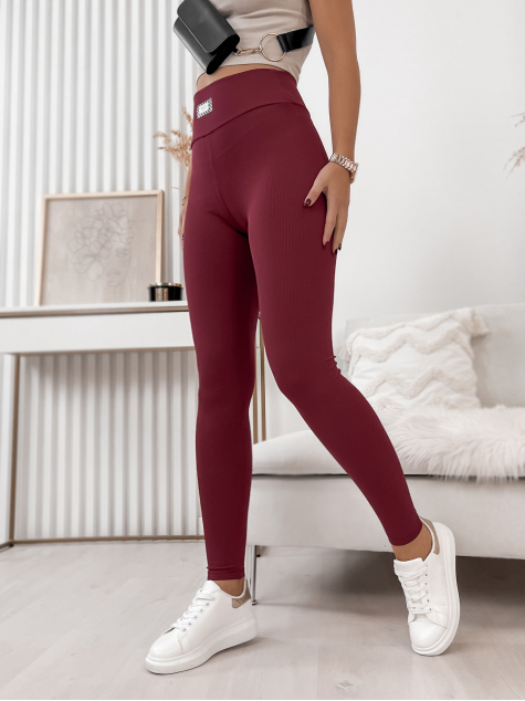 LEGINGI STRIPED PRIVER BORDO