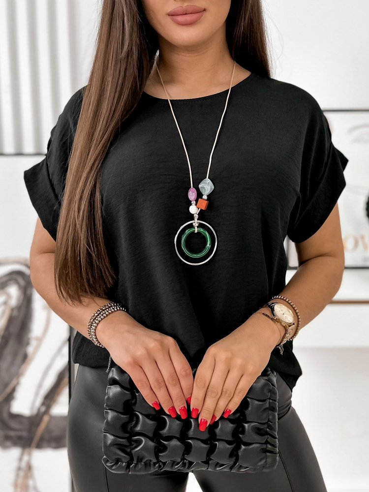 BLOUSE DECOL NOIR