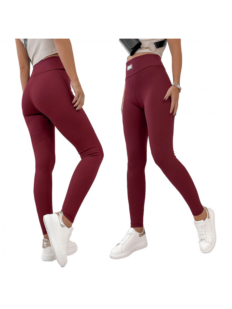 LEGGINGS STRIPED PRIVER BORDÓ