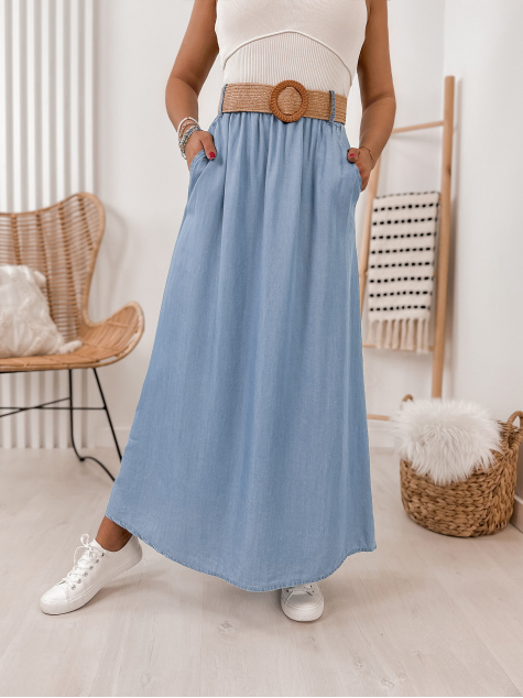 JUPE VEJLA BLEU CLAIR