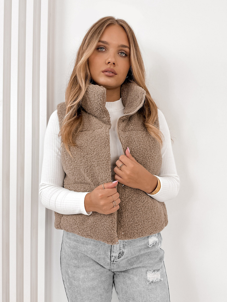 Gilet BOUCLE GEORGIE BRUN