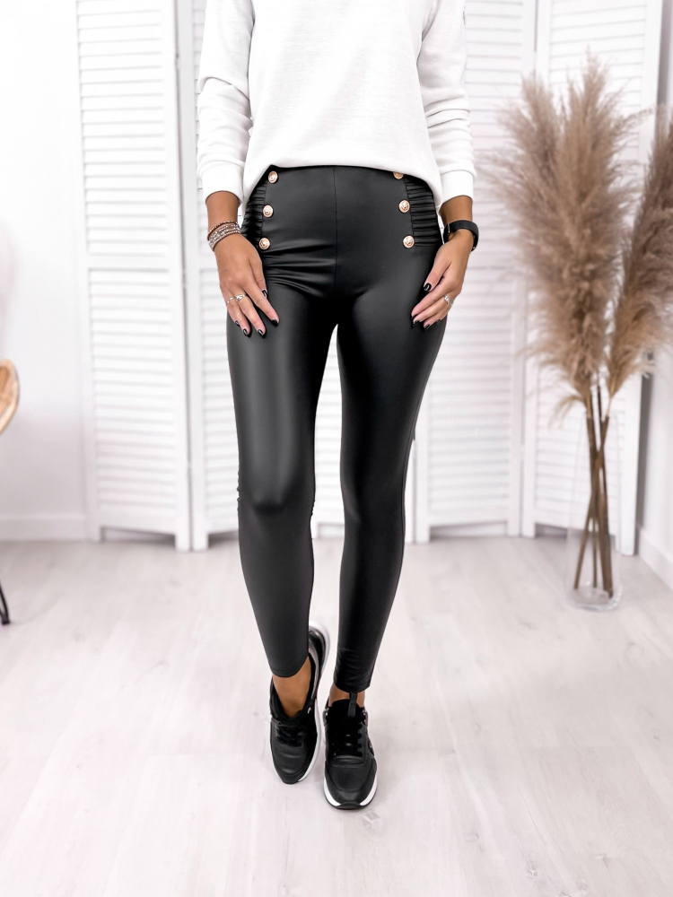 LEGGINGS HEARTBEAT FEKETE