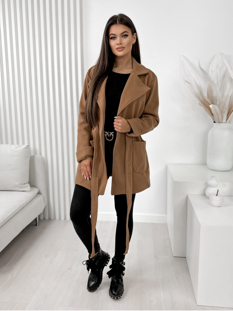 MANTEL GLAME KARAMELLPRUUN