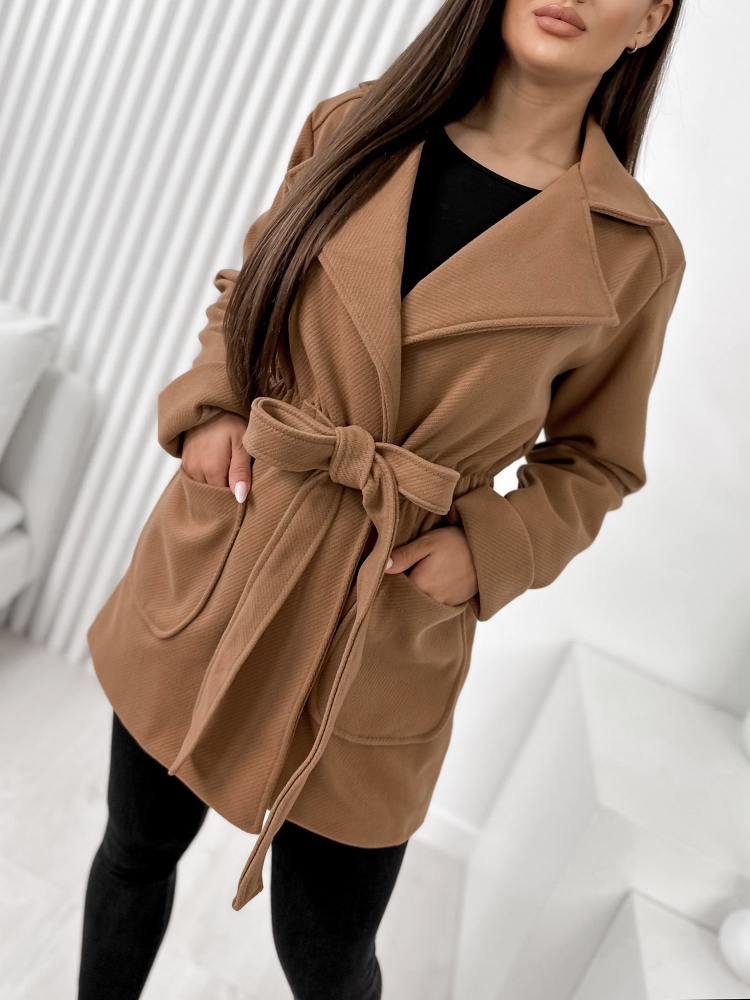 MANTEAU GLAME CARAMEL