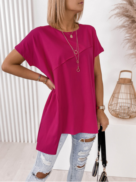 BLUSE OLTAVIA HIMBEERROTE