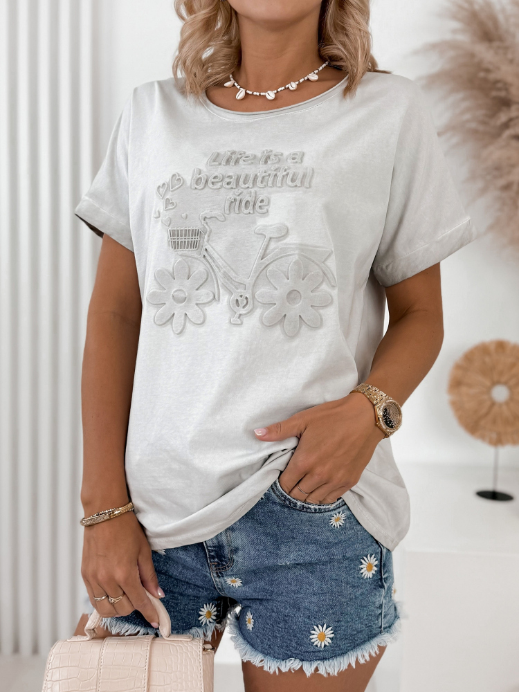 BLOUSE LIFE GREY