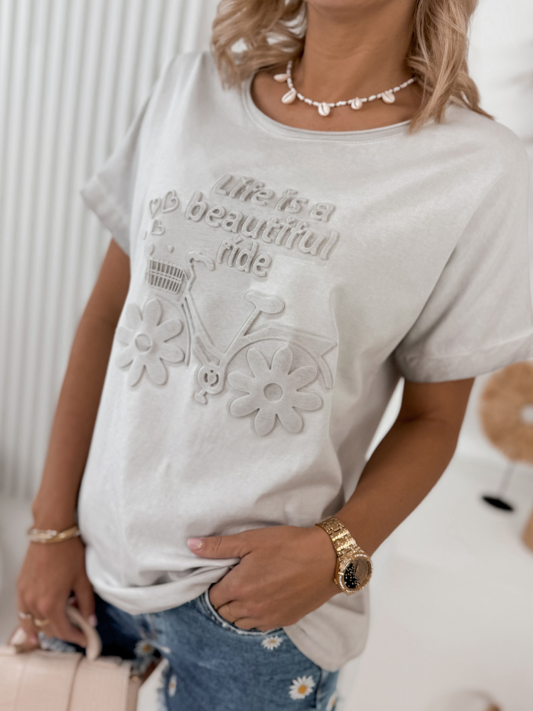 BLOUSE LIFE GREY