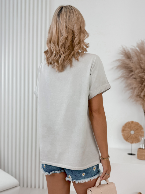 BLOUSE LIFE GRIS