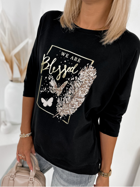 BLOUSE BLESS BLACK