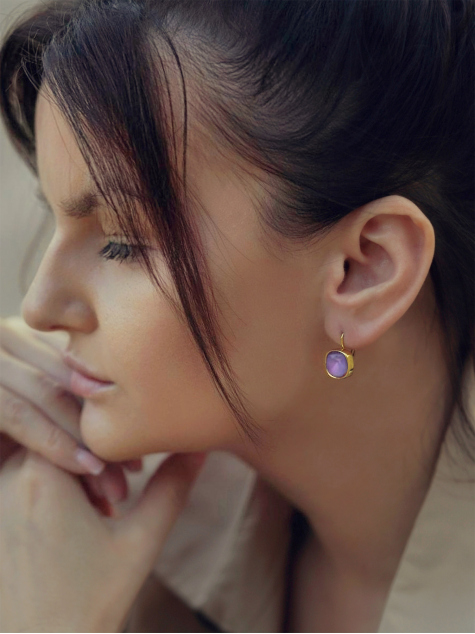 EARRINGS K197 PURPLE