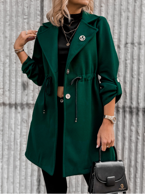 MANTEAU CATTIA VERT FONCÉ