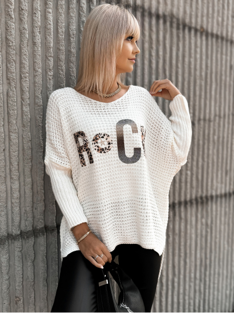 SWEATER LETSROCK ÉCRU